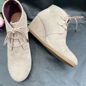 Wedges ankle boots Toms Beige Lace Up  Size 11 Women’s
